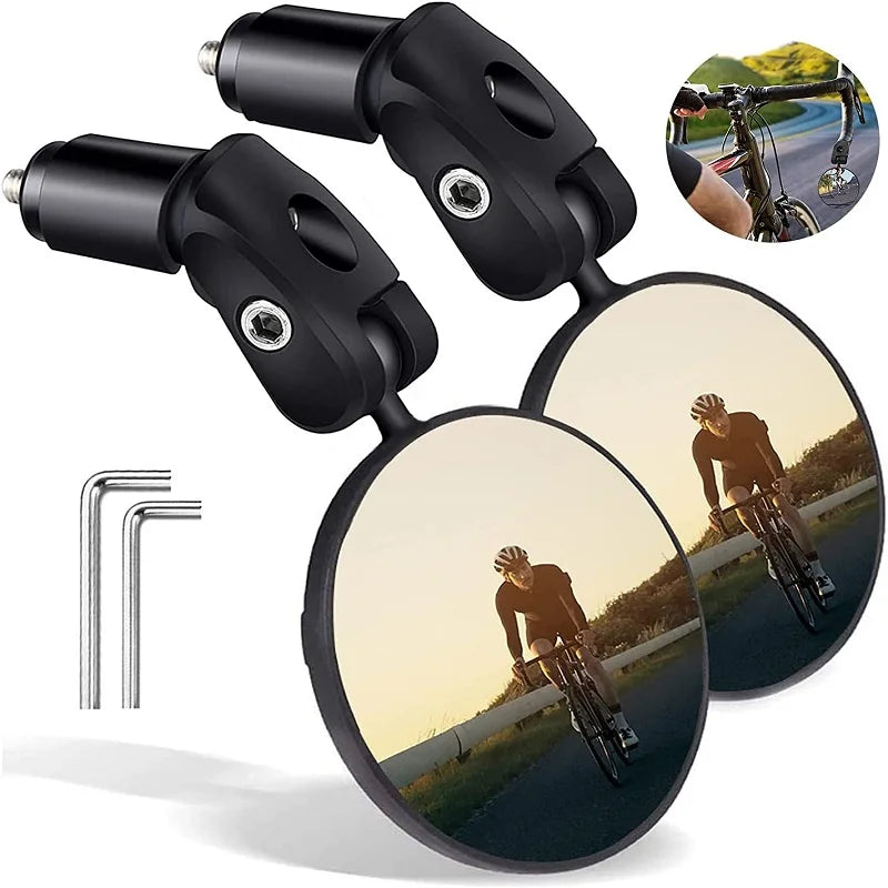 thumbnail image 2 of Bike Mirrors 2PCS Bike Mirror Bike Handlebar Rearview Mirror Rotatable And Adjustable Wide Angle Rear View Shockproof Convex Mirror Universal Mirror For Bike 2 of 14