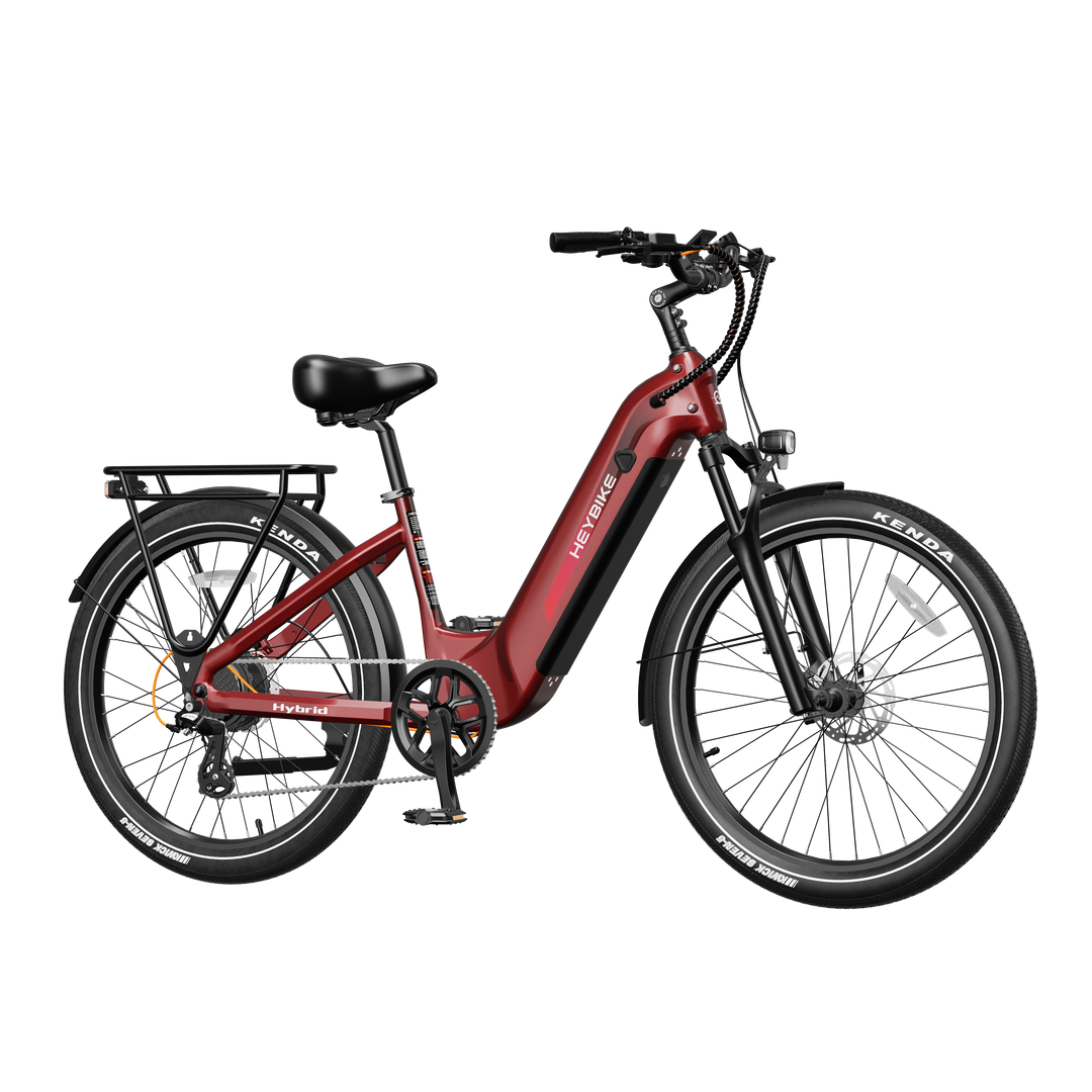 Heybike Hybrid Ruby Red