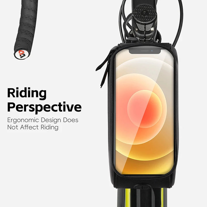 WEST BIKING Bike Bag Front Phone Bicycle Bag For Bicycle Tube Waterproof Touch Screen Saddle Package For 7Inch Bike Accessories