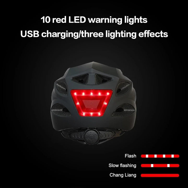 LED Lamp Cycling Bicycle Helmet With LED Tail Light Intergrally-molded Outdoor Sport Riding Cycling Motorcycle Bike Equipment