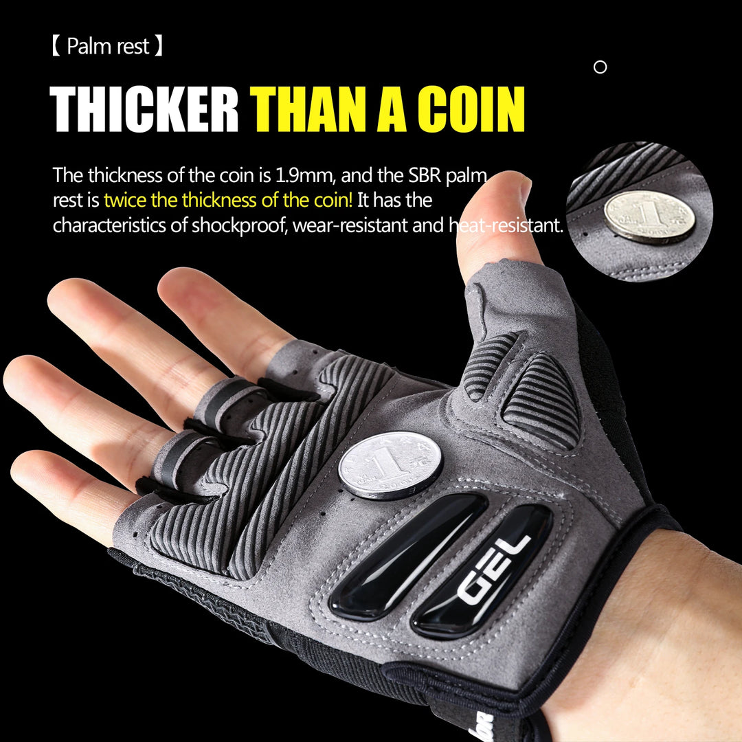 Summer New Half-Finger Men'S And Women'S Cycling Gloves Liquid Silicone Shock-Absorbing Breathable Sports Bicycle Fitness Gloves