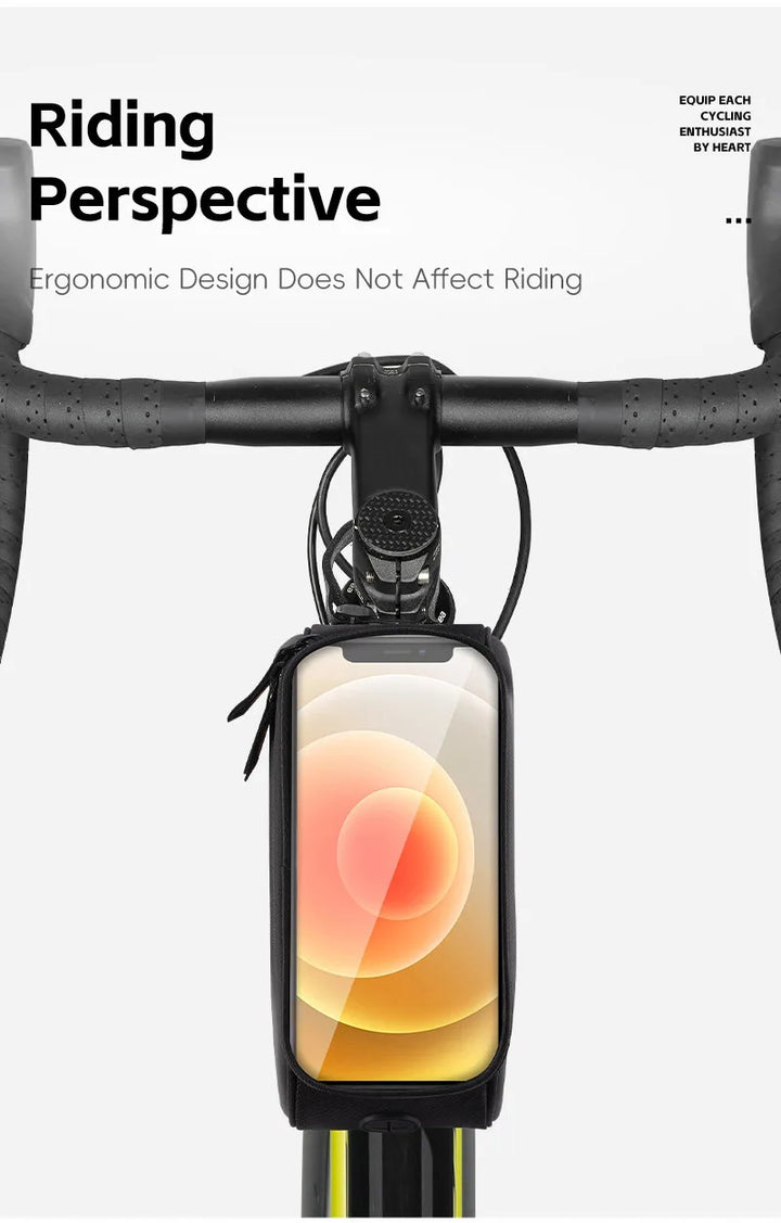 WEST BIKING Bike Bag Front Phone Bicycle Bag For Bicycle Tube Waterproof Touch Screen Saddle Package For 7Inch Bike Accessories