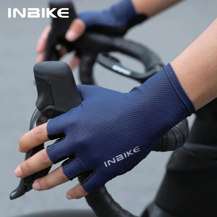 INBIKE Cycling Gloves Half Finger Summer Men Women MTB Gloves Shock-absorption Mountain Bike Sports Gloves Cycling Accessories