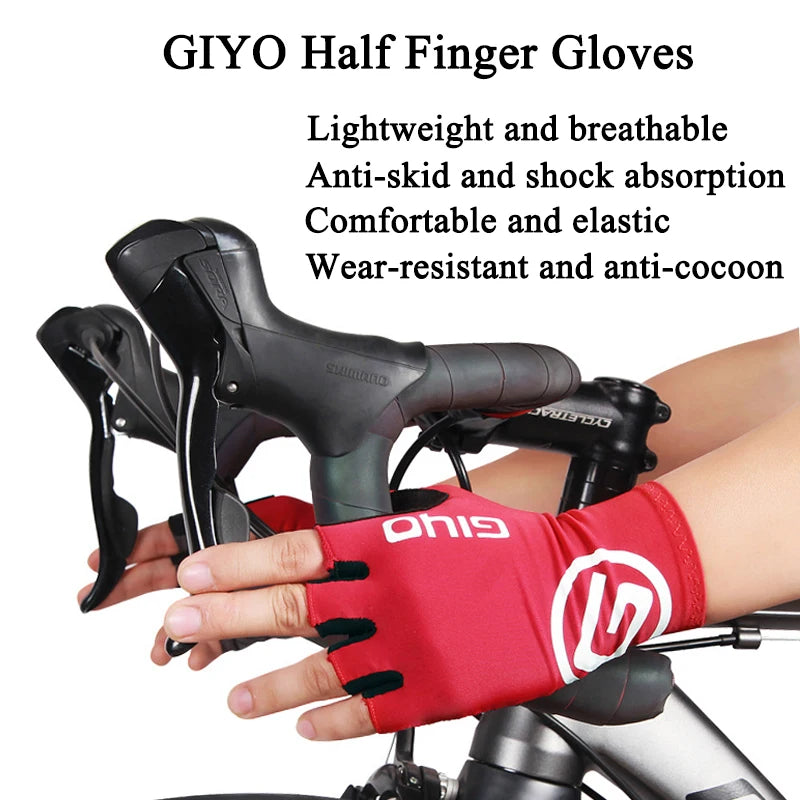 GIYO Touch Screen Full Half Fingers Gel Breathable Sports Cycling Gloves MTB Road Bike Riding Racing Women Men Bicycle Gloves