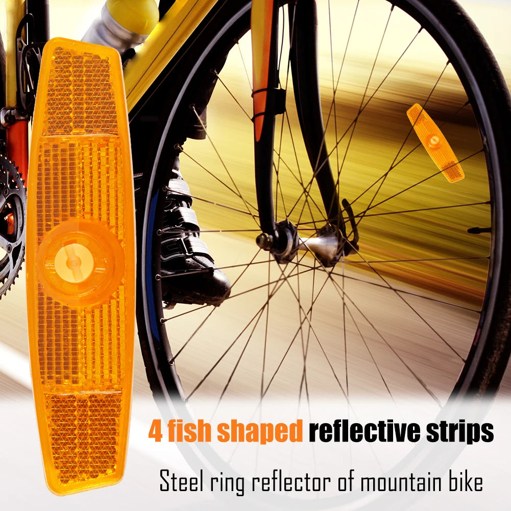 1-4PCS Bike Spoke Reflectors MTB Road Bike Warning Spoke Safety Reflector Lights Bicycle Wheel Rim Lights Cycling Accessories