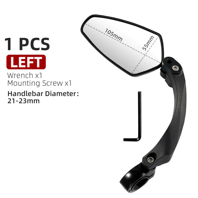 WEST BIKING Anti-Glare Bicycle Mirror Handlebar Rear View Wide Range Back Sight Reflect electric scooter Mirror bike accessories