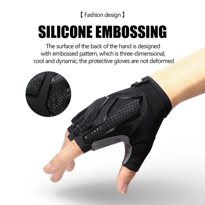 Summer New Half-Finger Men'S And Women'S Cycling Gloves Liquid Silicone Shock-Absorbing Breathable Sports Bicycle Fitness Gloves