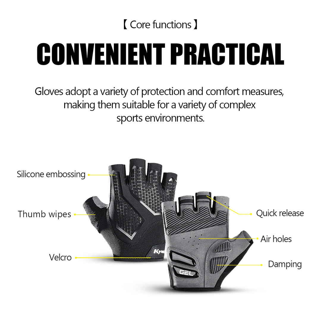 Summer New Half-Finger Men'S And Women'S Cycling Gloves Liquid Silicone Shock-Absorbing Breathable Sports Bicycle Fitness Gloves